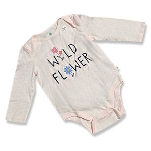 GAP Toddler Girls Long Sleeve Onesie | Wild Flower Top | size 18-24 months